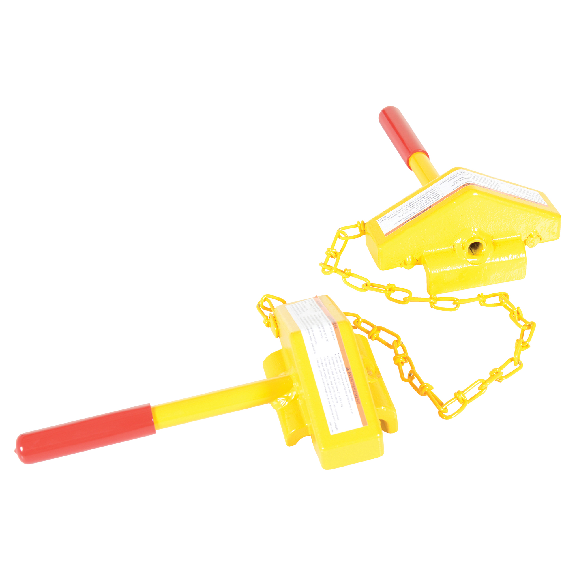 Vestil Single Rail Chock - Powder-Coated Steel, 30in. Chain, Model# SRC/SRC